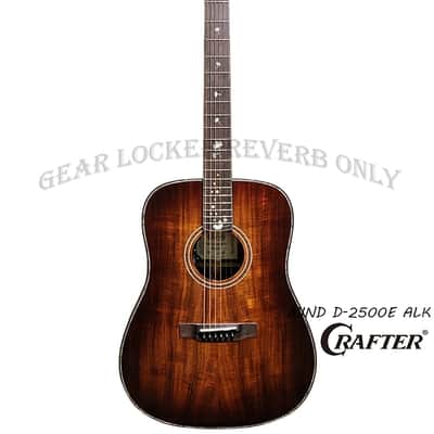 Crafter MIND D-2500e ALK DL Dreadnought all Solid Flamed koa acoustic guitar image 6