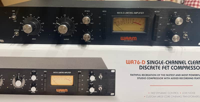 Warm Audio WA76-D Single Channel FET Compressor 2024 - Present - Black image 1
