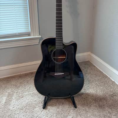 Yamaha A-Series A1M Cutaway Dreadnought Acoustic-Electric Guitar - Transparent Black image 1