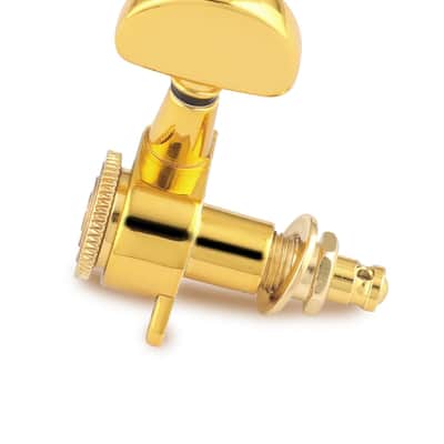 Locking Guitar String Tuning Pegs Sealed Guitar Machine Heads Tuners Tuning Keys 1:18 Ratio 3 Left 3 Right for Electric Guitar or Acoustic Guitar Half Round Head Gold. image 9
