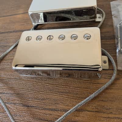 2013 Gibson 57 Classic and 57+ Plus Humbucker Pickup Set Chrome Unused image 3