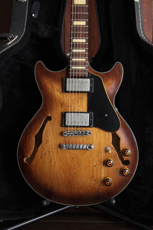 Ibanez AMV10A TCL Artcore Vintage Hollow Body Distressed Tobacco