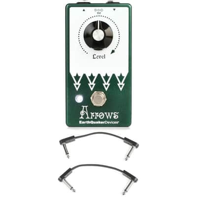 EarthQuaker Devices Arrows V2 Preamp Booster Pedal with 3 Patch Cables image 2