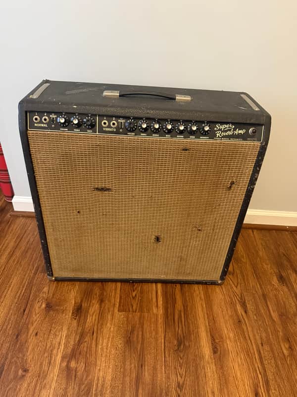 Fender Super Reverb 2-Channel 40-Watt 4x10" Guitar Combo 1963 - 1967 - Black Panel image 1
