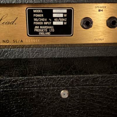 Marshall JMP 2203 Mk2 Master Model Lead 100-Watt Head 1978 - Black image 8
