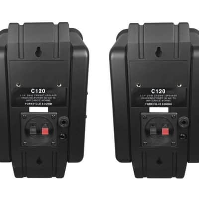 Yorkville Coliseum Series Compact Wall Mount Speaker, 100 Watts (1 Pair) Black - C120 image 2