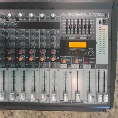 Behringer Europower PMP500 500-Watt 12-Channel Powered Mixer with Multi-Effects Processor 2000s - Dark Gray image 4