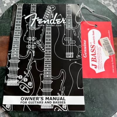 Fender Roadworn 60’s Jazz bass hang tag and Owner’s manual 2010 image 1