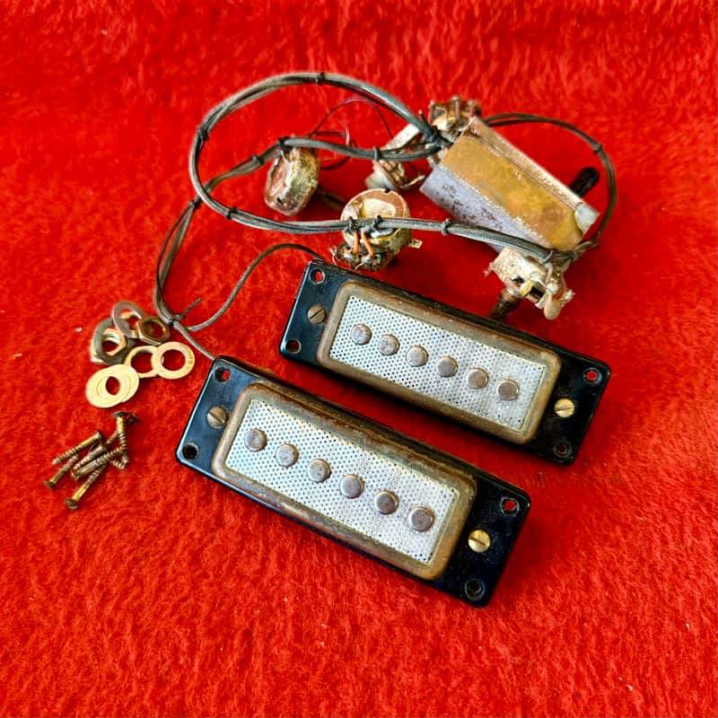 1965 Hagstrom Viking Deluxe pickups wiring harness Gold