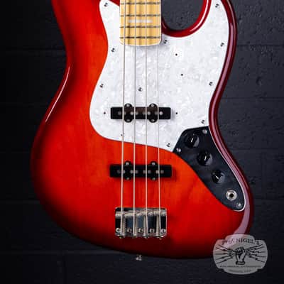 Tokai AJB118 Jazz Bass MIJ Trans Red Burst Ash Lightweight 8lb Made in Japan image 4