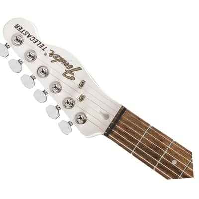 Used Fender Jim Adkins JA-90 Telecaster Thinline - White w/ Laurel FB image 4