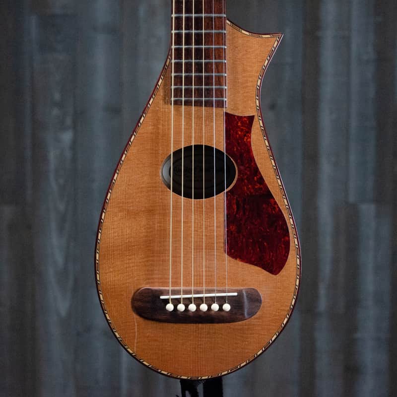 Vagabond Travel Guitar, All-Solid, Cedar Top, Pickup image 1