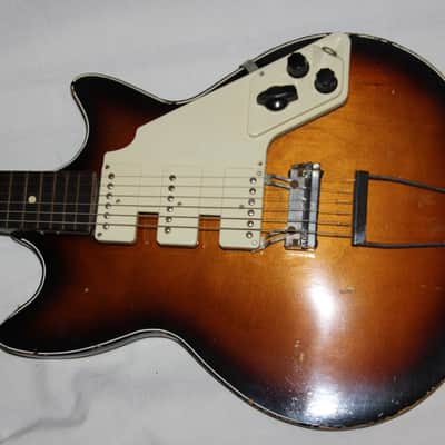 Egmond Solid 7 1963 Sunburst Very cool BEATLES! Made in Holland image 13