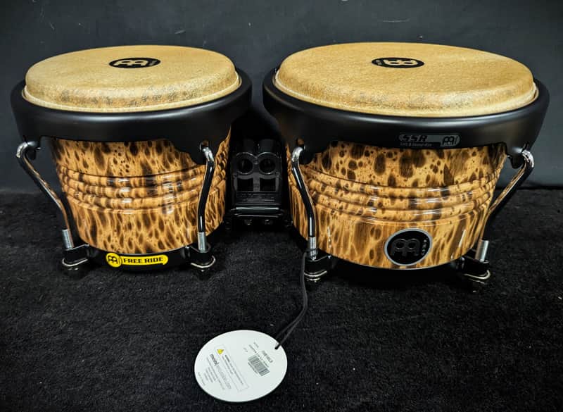 MEINL Marathon Designer Series Wood Bongo - Leopard Burl | Reverb