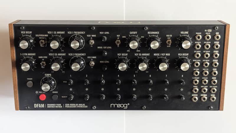 Moog DFAM Drummer From Another Mother Semi-Modular Analog Percussion Synthesizer 2018 - Present - Black/Wood image 1