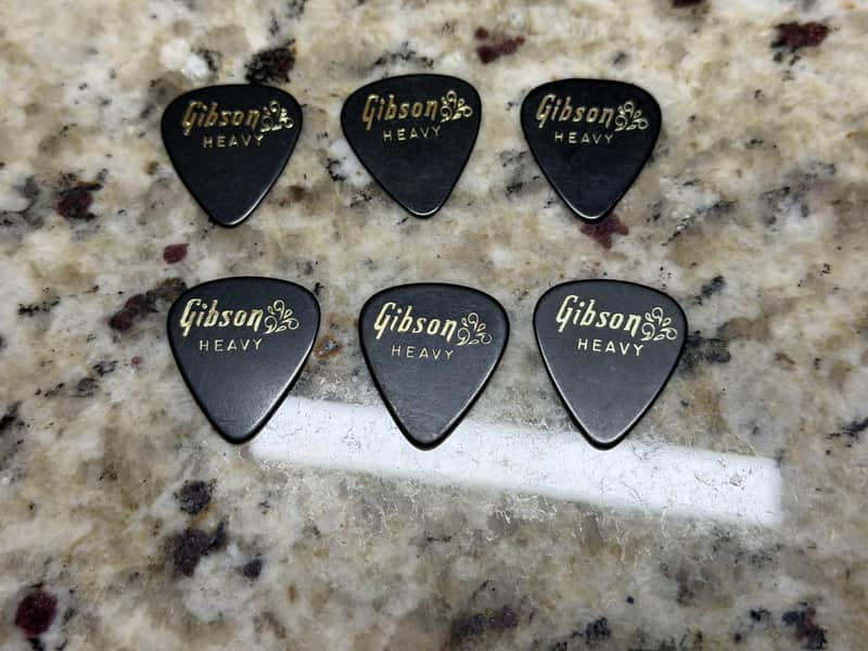 Gibson 6 Heavy Picks Splash Vintage 60s image 1
