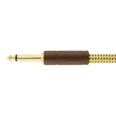 Fender Deluxe Series Straight to Angle Instrument Cable - Tweed - 15 ft. image 2