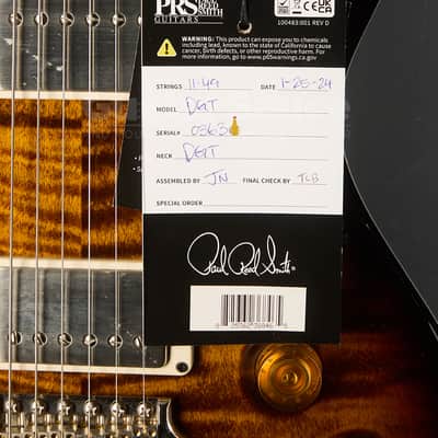 PRS David Grissom Signature DGT  2023 - Gold Burst (COD 2176UG) image 13