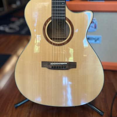 Teton STA130SMCENT Spruce/Spalted Maple Grand Auditorium with Electronics 2010s - Natural image 1