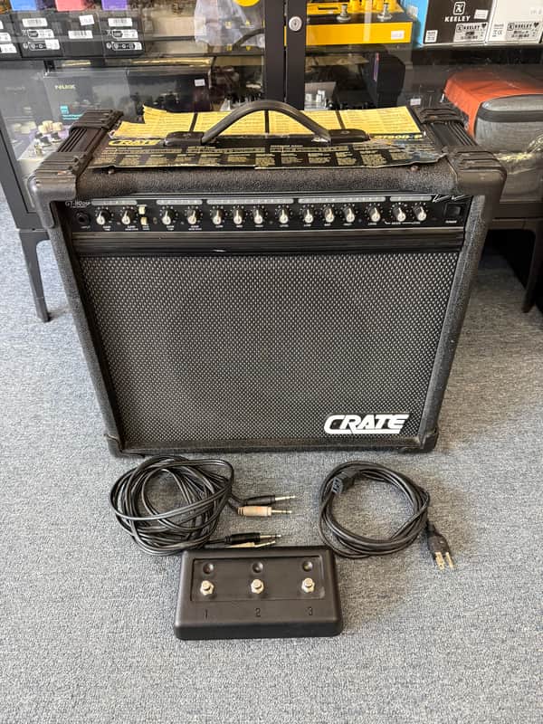 Crate GT80 DSP Tube Hybrid "Quadradrive" 1x12" combo amplifier-USA 1993 Black- w/ft sw image 1