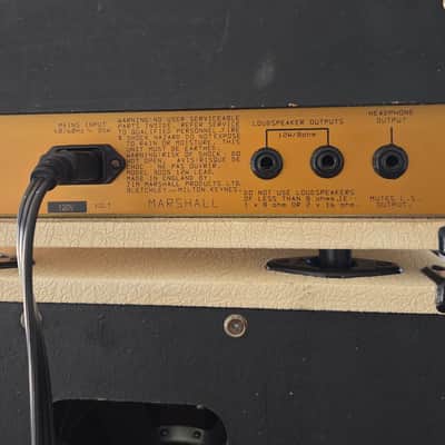 1987 Marshall Lead 12 Micro/Mini Stack • Model 3005 • Limited Edition White/Gold • UK image 6