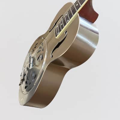 Gretsch G9221 Bobtail Round-Neck Acoustic-Electric Steel Body Resonator Guitar - Steel Bild 10