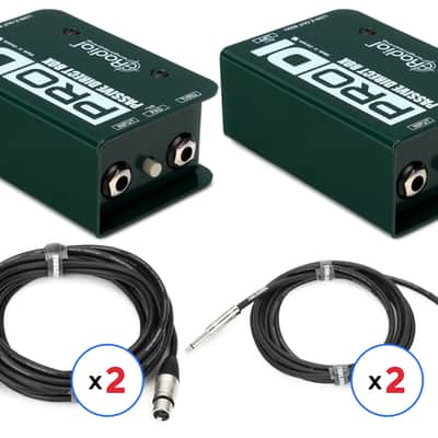 Radial ProDI 1-channel Passive Instrument Direct Box (2-Pack) and Cables image 3