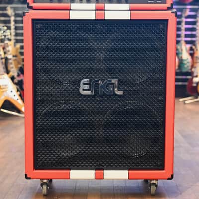 Engl E635-E412XXLB-40th Fireball 100 40th Anniversary 2-Channel 100-Watt Guitar Amp Halfstack from 2023 in Red image 5