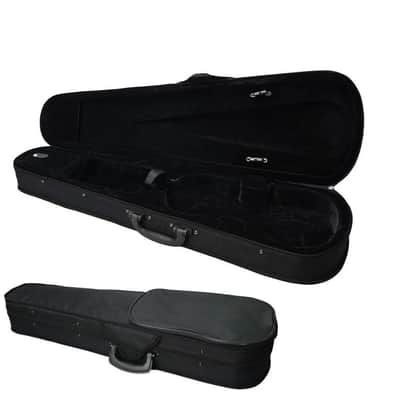 Full Size 4/4 Violin Case – Black Oxford Cloth Lightweight Protective Triangle Case image 2