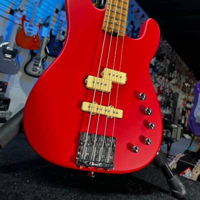 Charvel Pro-Mod San Dimas Bass PJ IV MAH Electric Bass Satin Ferrari Red FREE PLEK! 557 image 4