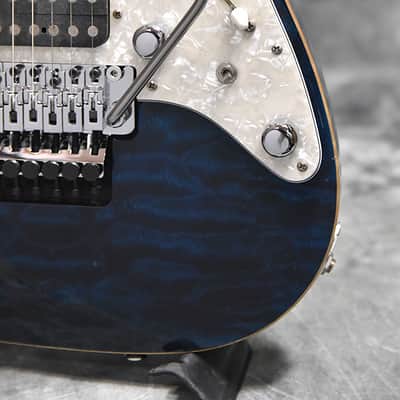 Schecter EX-V-24 CTM-FRT Black Aqua | Reverb