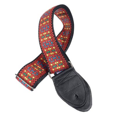 Souldier Hendrix Monterey Red 2" Guitar Strap w/Black Belt & Ends image 3