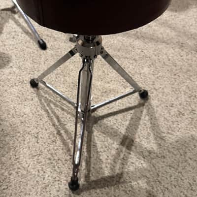 Vintage 1981 Yamaha DS-80 Drum Throne - Rare Brown Vinyl - Date Coded Sept 1981 MIJ image 3