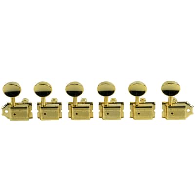 Kluson 6 In Line Locking Deluxe Series Tuning Machines GOLD KDL-6B-GMDR image 1