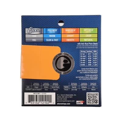 Elixir Light Nanoweb Electric Guitar Strings 11-49 image 2