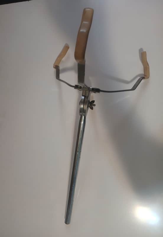 Unkown Vintage snare/tom stand part 60's - Aged metal image 1