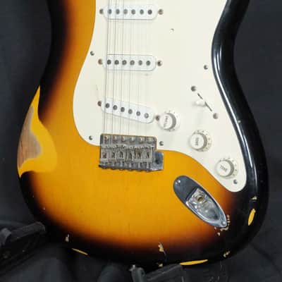 FENDER CUSTOM SHOP 1956 Stratocaster Aged Mod 2-Tone Sunburst [R19519] (07/13) image 11