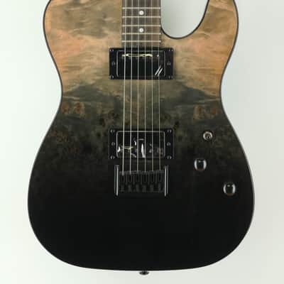 Schecter PT Standard Black Fade Burst Burl image 1
