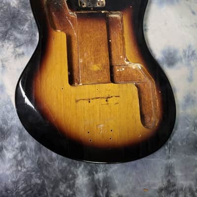 Vintage 1960's Tele-Star Kawai Made Japan Solid Wood Electric Guitar Body Luthier Parts image 1