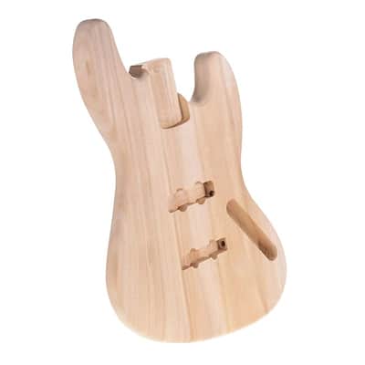 Unfinished Jazz Bass Style Solid Poplar Wood Body DIY Project image 3