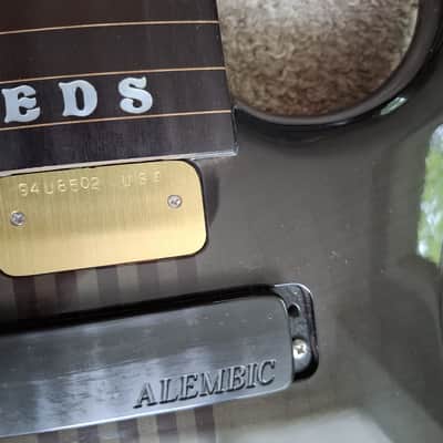 Alembic Europa 6-String Bass 1994, Fretless - Translucent Black image 12