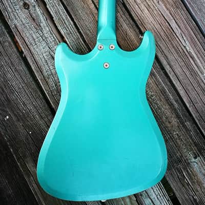 1965 Sivertone Model 1413L - DeArmond Kay - rare Seafoam Green - 1410 image 11
