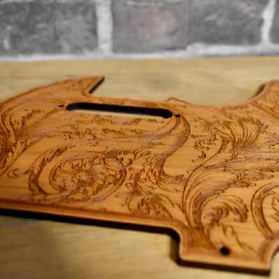 Handcrafted Cherrywood Pickguard for Fender Telecaster – Laser-Engraved Unique Design image 4
