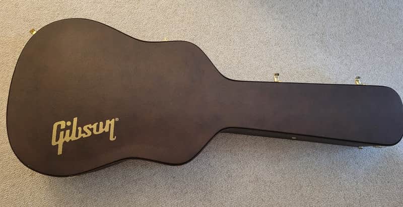 Gibson Acoustic Case (J-45, dreadnought Style) Brown with Black Interior image 1