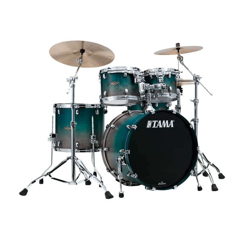 Tama Starclassic Walnut/Birch 4-Pc Shell Pack w/22" Kick - Satin Sapphire Fade image 1