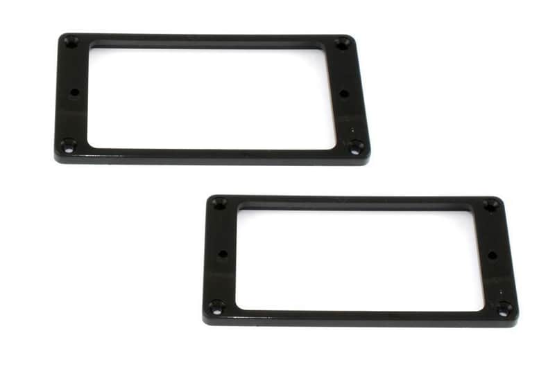 All Parts PC-0733-023 Curved Neck and Bridge Humbucking Pickup Ring Set - Black image 1
