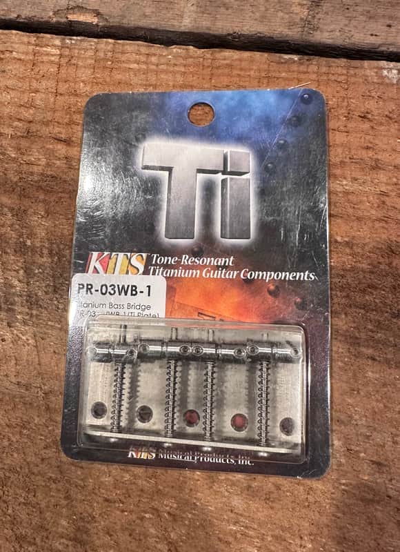 KTS PR-03WB-1 Bass Bridge With Standard Saddles For Jazz Bass - TITANIUM image 1