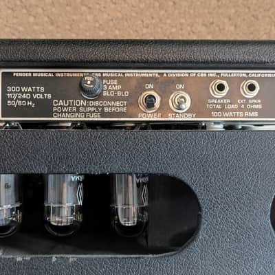 Fender Bassman 100 2-Channel 100-Watt Guitar Amp Head 1972 - 1976 - Silverface image 7