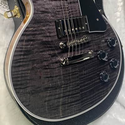 NEW! Gibson Dealer Select Custom Shop Les Paul Custom AAA Figured Flame Top - Transparent Black / Natural Back - Authorized Dealer - 8.8 lbs - G06805 image 7