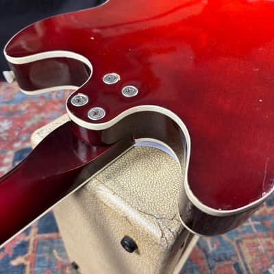 1969 Harmony Rocket I Model H53-1 Red Burst Made in USA Hard Case - 1969 image 18